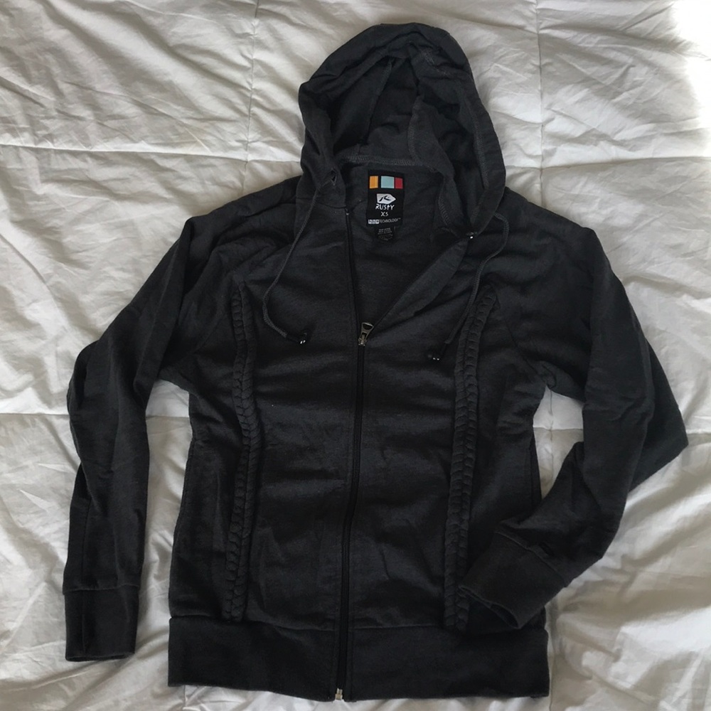 Grey earphone Hoodie